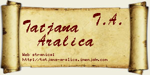 Tatjana Aralica vizit kartica